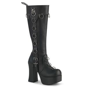 Demonia DoorKnocker Knee High Platform Boots